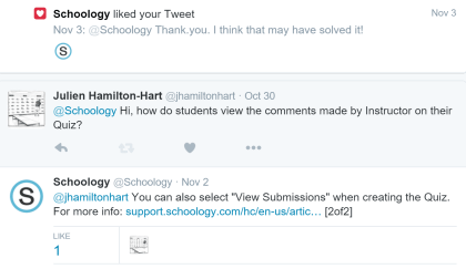 Getting fast and accurate support via Twitter was very impressive and so helpful!